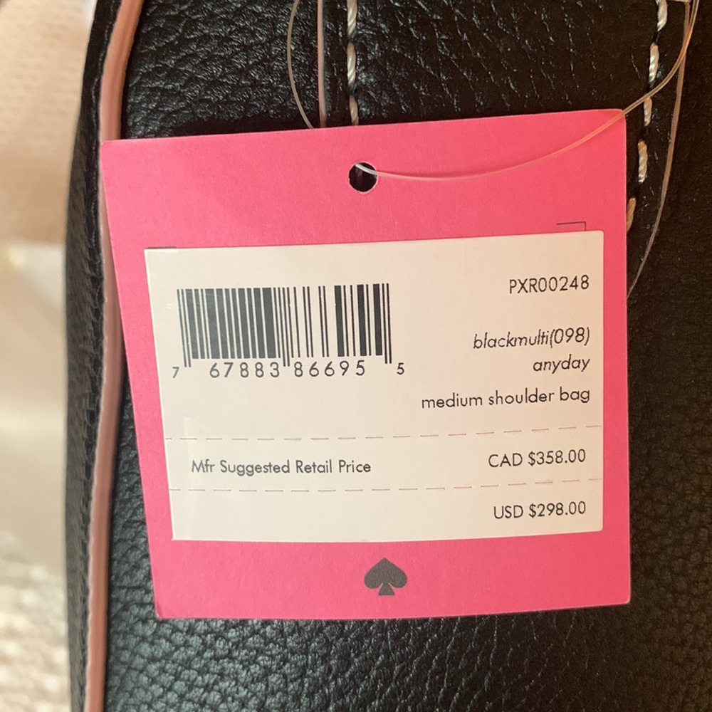NWT Kate Spade black anyway medium shoulder bag. - Picture 4 of 10